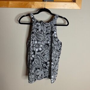 Talbots Glimmer Black and White Women's Top